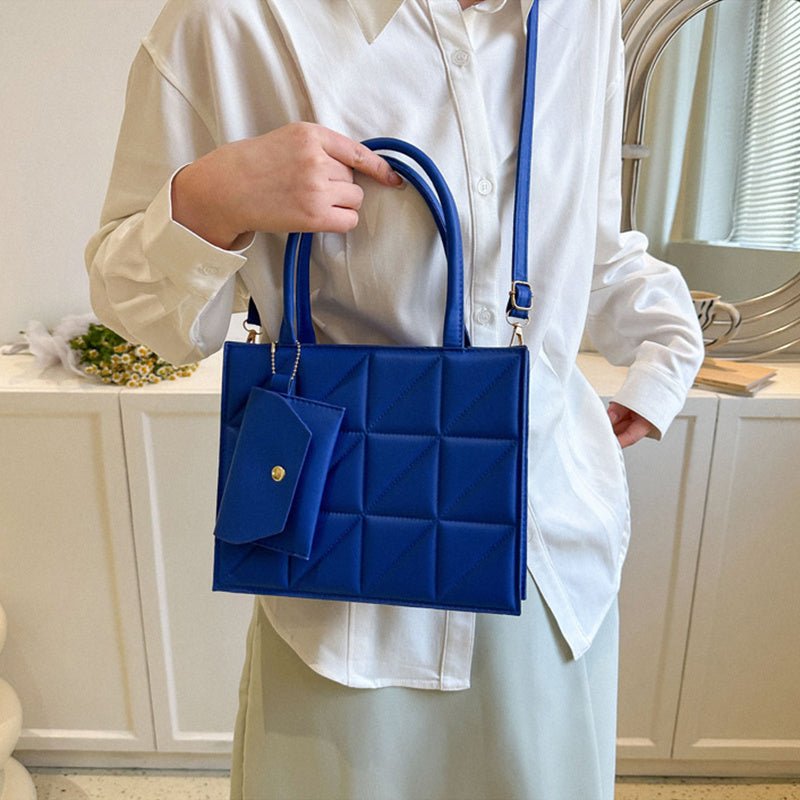 Plaid Chic Square Tote Väska - Damshop